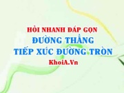 Tìm m để đường thẳng tiếp xúc với đường tròn Toán 10 - Hỏi nhanh đáp gọn